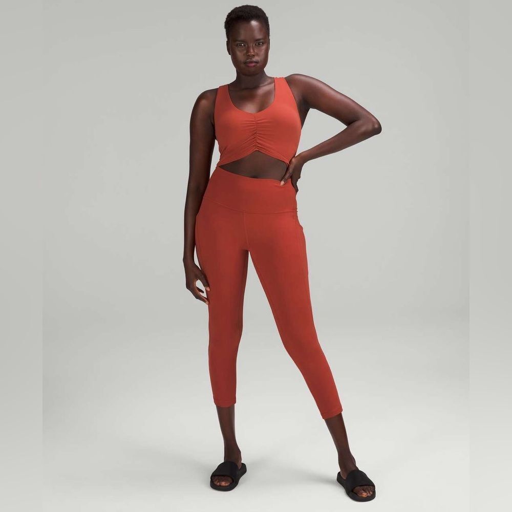 EUC Lululemon Align 23” High Rise Pants With Pockets in Cayenne RARE COLOR